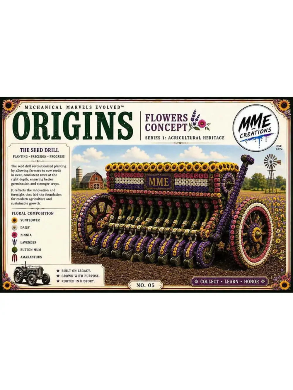 4656 Seed Drill Farm Mode 8x10 Glossy Print